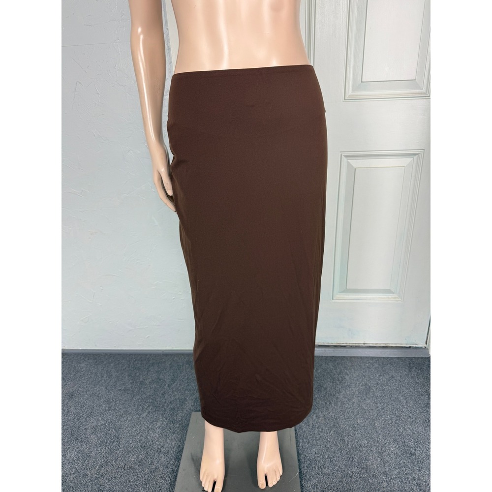 Athleta Be Free Women's Skirt M Athletic Slit High Rise Midi Pull on 757016 HH1